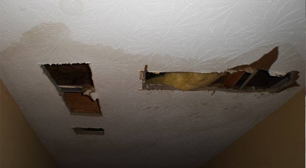 water-damage-to-ceiling-Louisville-KY